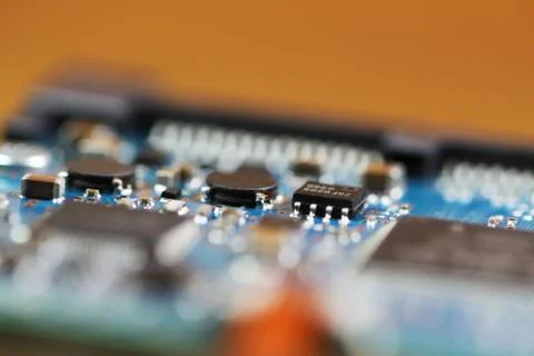 Technology circuit board, complex circuit design Stock Photos