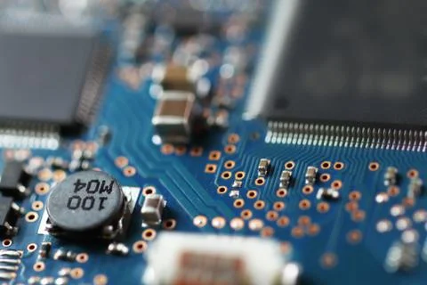 Technology circuit board, complex circuit design Stock Photos