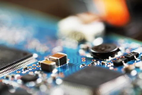 Technology circuit board, complex circuit design Stock Photos