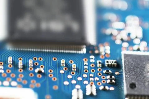 Technology circuit board, complex circuit design Stock Photos