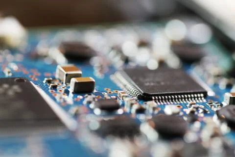 Technology circuit board, complex circuit design Stock Photos