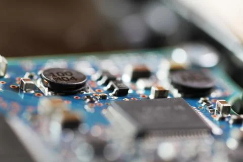 Technology circuit board, complex circuit design Stock Photos