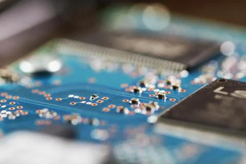 Technology circuit board, complex circuit design Stock Photos