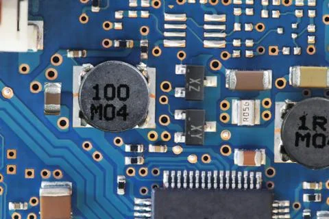 Technology circuit board, complex circuit design Stock Photos