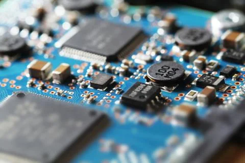 Technology circuit board, complex circuit design Stock Photos