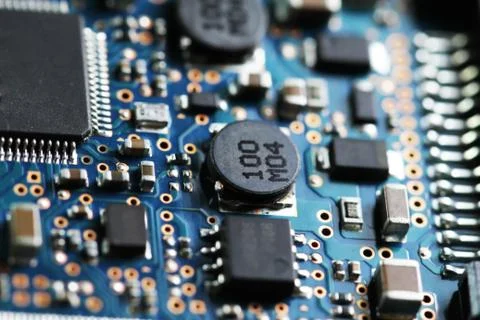 Technology circuit board, complex circuit design Stock Photos
