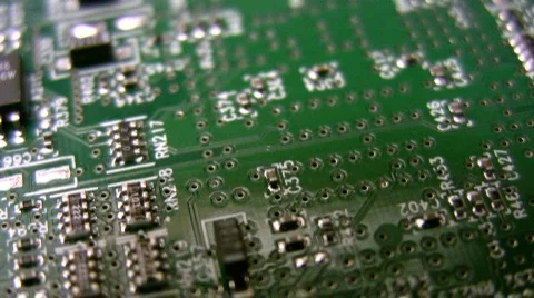 Technology circuit fly-over medium close 動画素材 538380