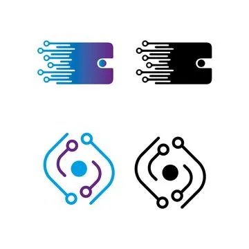 Technology Circuit Logo Pro Vector design イラスト素材