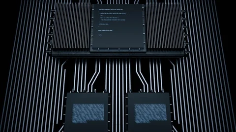 Technology Circuit Loop 2 Stock Footage 110921688