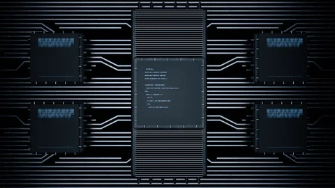 Technology Circuit Loop 3 Stock Footage 110924096