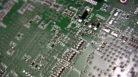 Technology circuit scrolling diagonally Stock Footage 538456