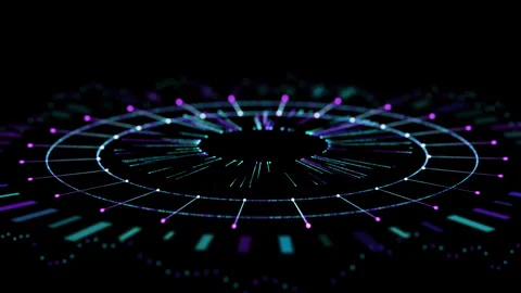 Technology Circular HUD elemente animation 스톡 동영상 145900614