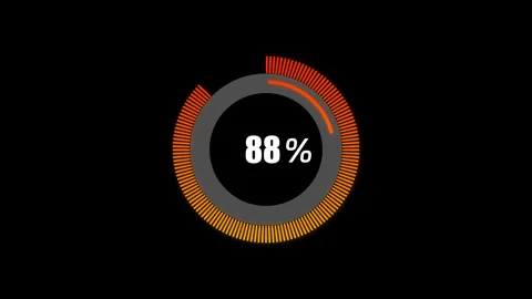 Technology circular loading percentage animation Stock Footage 275353065