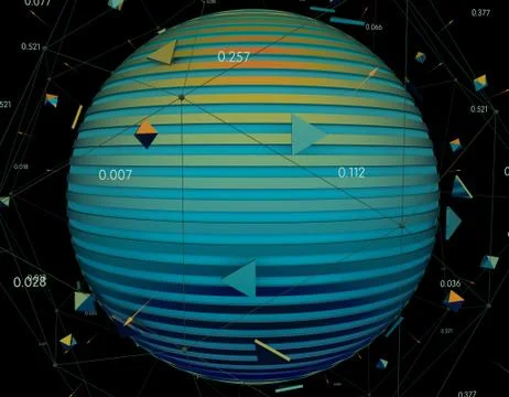 Technology circular satellite, data transmission and storage Stock Illustration