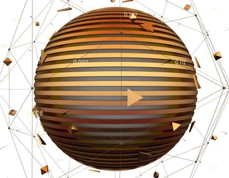 Technology circular satellite, data transmission and storage Stock-Illustration