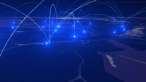 Technology city and 5g network signal transmission connection Stock Footage 276870630