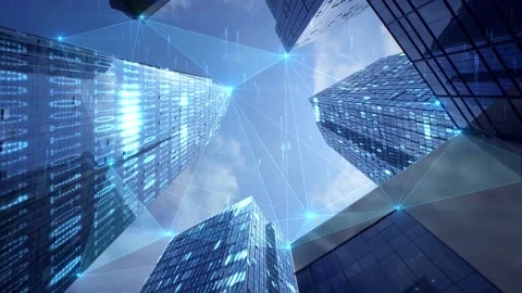 Technology City Internet，IOT，Science and Technology Building Vídeos de archivo 150378464