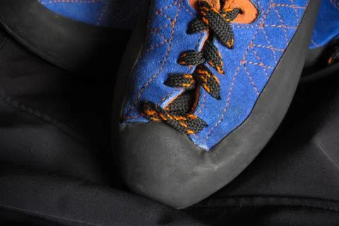Technology for climbing shoes Stock Photos