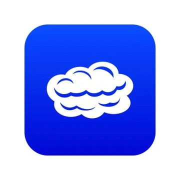 Technology cloud icon blue vector Stock Illustration