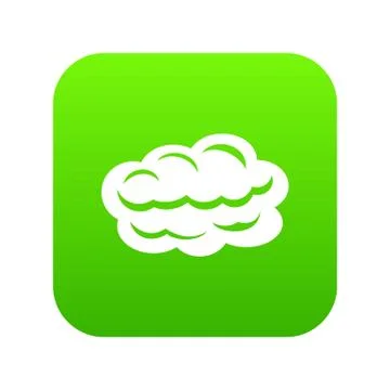 Technology cloud icon green vector Stock Illustration