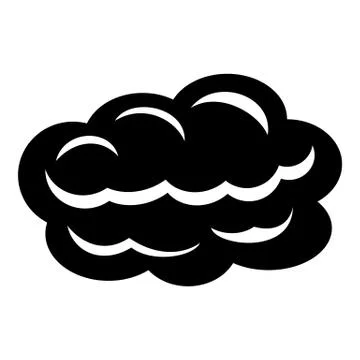Technology cloud icon, simple black style Stock Illustration
