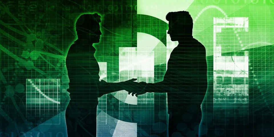 Technology Collaboration Stock Illustration