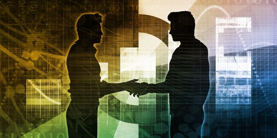 Technology Collaboration Stock Illustration