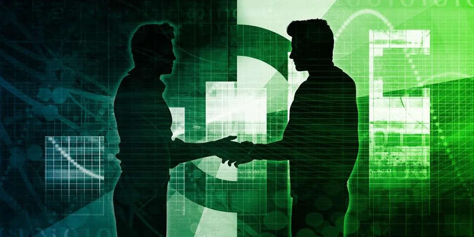 Technology Collaboration Stock Illustration