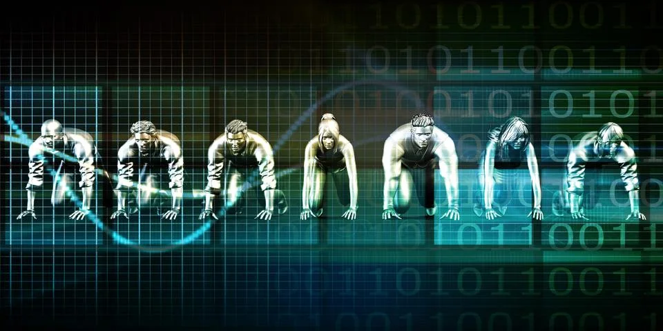 Technology Collaboration Stock Illustration