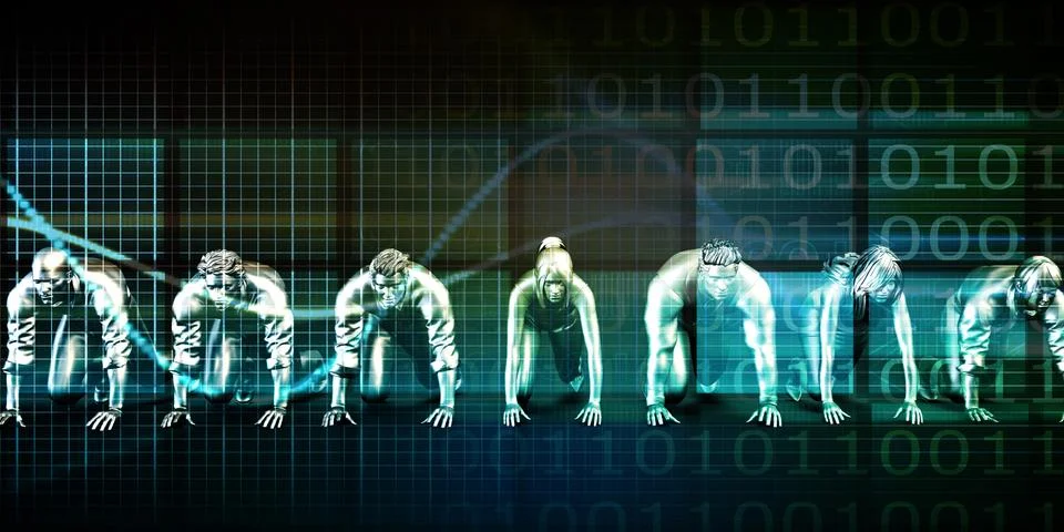 Technology Collaboration Stock Illustration