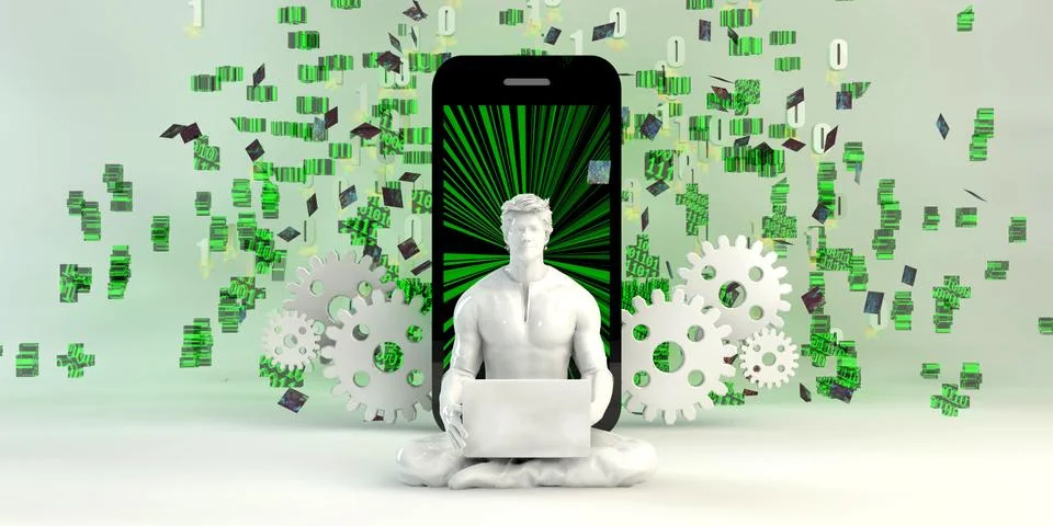 Technology Collaboration Stock Illustration