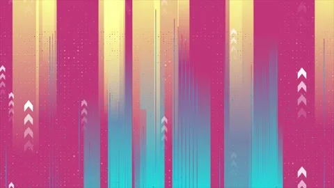 Technology colorful geometric motion background with square dots and arrows Stock Footage 341548550