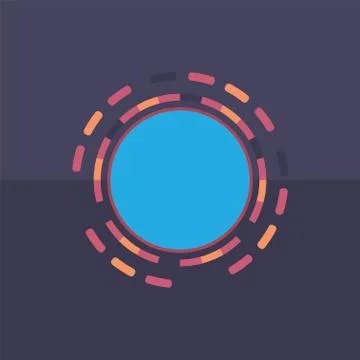 Technology colorful round background. Abstract digital illustration. Vector 库存插图