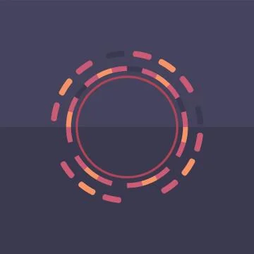 Technology colorful round background. Abstract digital illustration. Vector Illustrazione stock