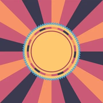Technology colorful round background. Abstract digital illustration. Vector 库存插图
