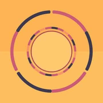 Technology colorful round background. Abstract digital illustration. Vector 库存插图