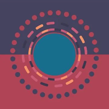 Technology colorful round background. Abstract digital illustration. Vector Illustrazione stock