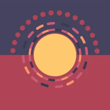 Technology colorful round background. Abstract digital illustration. Vector イラスト素材