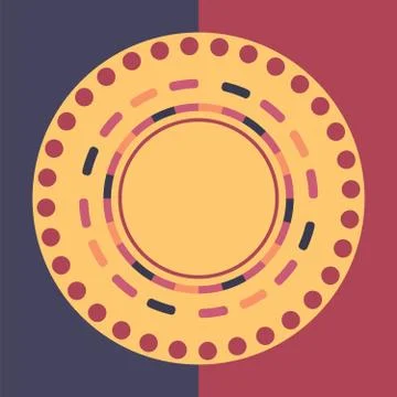 Technology colorful round background. Abstract digital illustration. Vector イラスト素材