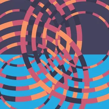 Technology colorful round background . Abstract digital illustration. Connection Illustrazione stock
