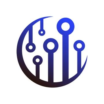 Technology - colorful vector logo template for corporate identity. Abstract 스톡 일러스트