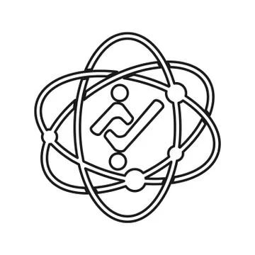 Technology Commitment Teamwork Together Outline Logo Stock Illustration