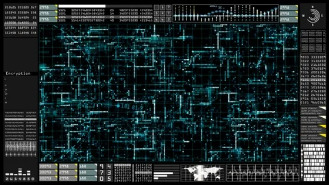 Technology communication and connection with Futuristic user interface head u Stock Footage 100376876