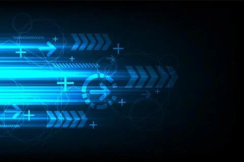 Technology of communication speed on blue background. Stock Illustration