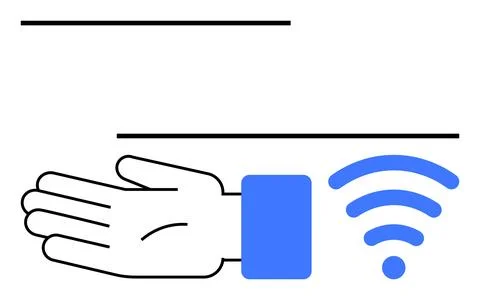 Technology, communication, wireless connectivity, data exchange, online inter Stock Illustration