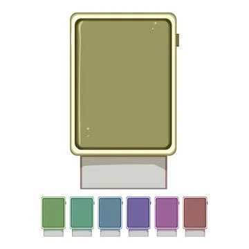 Technology compact photo printer cartoon vector graphic Stockillustratie