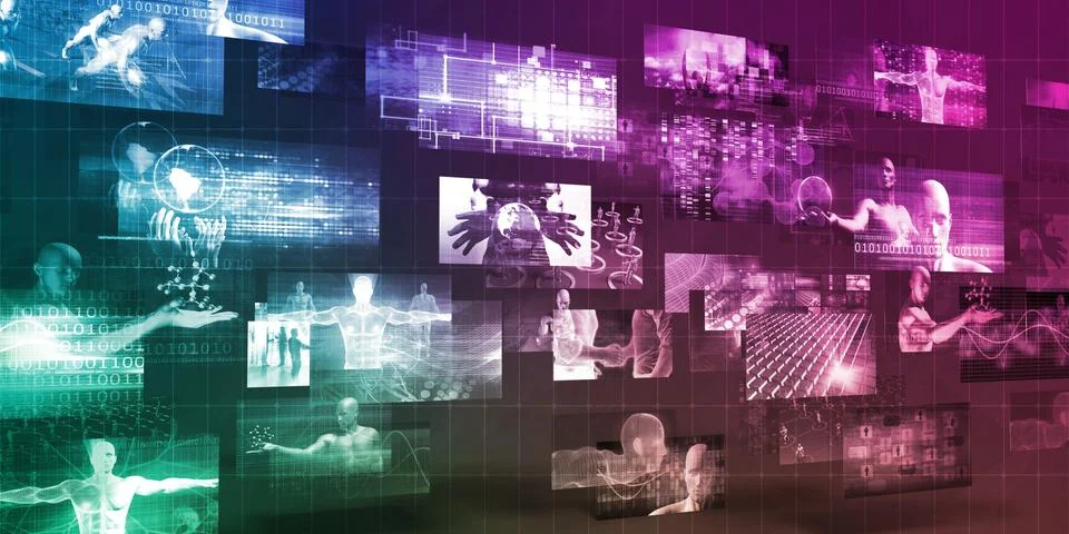 Technology Company Background Stock Illustration