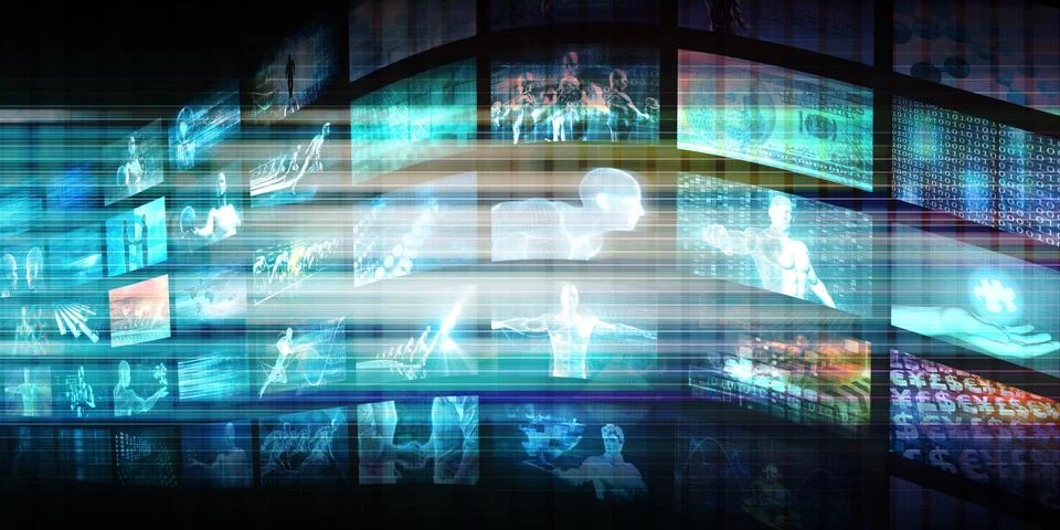 Technology Company Background Stockillustratie