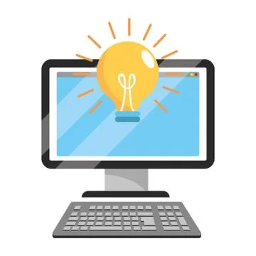 Technology computer cartoon Stock Illustration