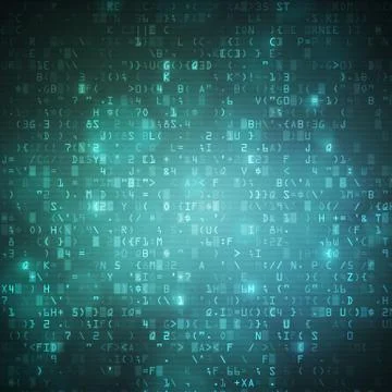 Technology computer digital data code background Stock-Illustration